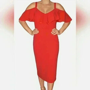 RACHEL Rachel Roy Red Midi Dress